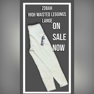 ZOBHA Womens High Waisted Capri Leggings Size Large / Color: Desert Sage